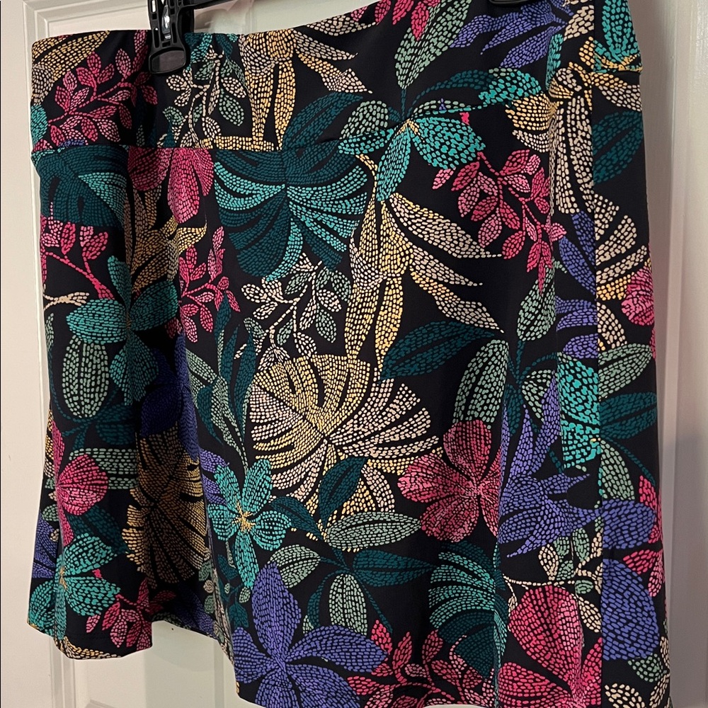 Tori Richard hot spot-n Zion skort black tropical  XL